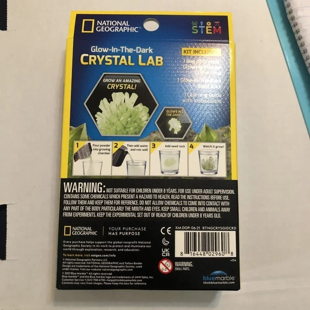 National Geographic Glow in the Dark Crystal Lab STEM. Brand New